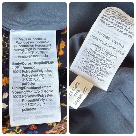 Madewell Cross-Front Mini Dress in Garden Party Liberty Blue Night floral size 0 - Picture 10 of 16